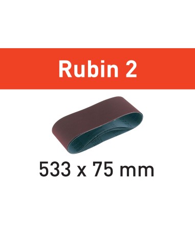 Festool Nastro abrasivo Rubin 2 L533x75 P100 RU/10