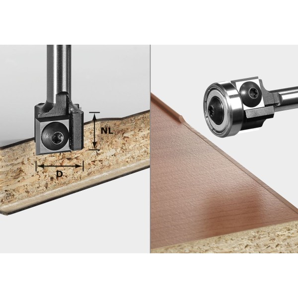 Festool Placchette reversibili per fresa a filo S8 HW D19 12x12 KL OFK - 499806