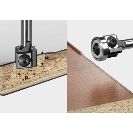 Festool Placchette reversibili per fresa a filo S8 HW D19 12x12 KL OFK - 499806