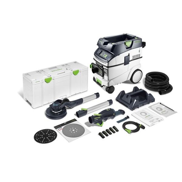Festool Set con levigatrice a stelo e aspiratore PLANEX LHS 2 225 EQI/CTL 36-Set - 578424