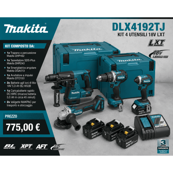 Combo Kit Makita DLX4192TJ
