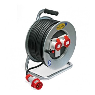 As-Schwabe Avvolgicavo In Metallo Da Interno ø285 Mm - Senza Cavo, IP20, Capacità 50 M, Ideale Per Officina E Cantiere
