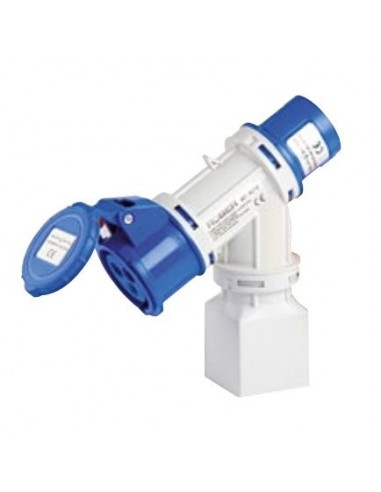 Rober Adattatore Presa CEE blu con Presa Schuko Universale con