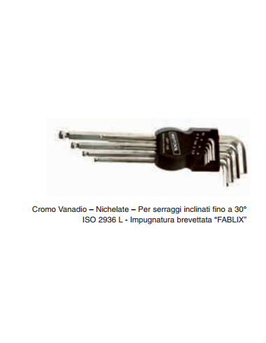 Serie 9 chiavi esagonali tipo lungo
