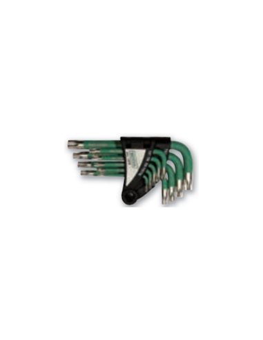 Serie 9 chiavi torx c/foro tipo corto