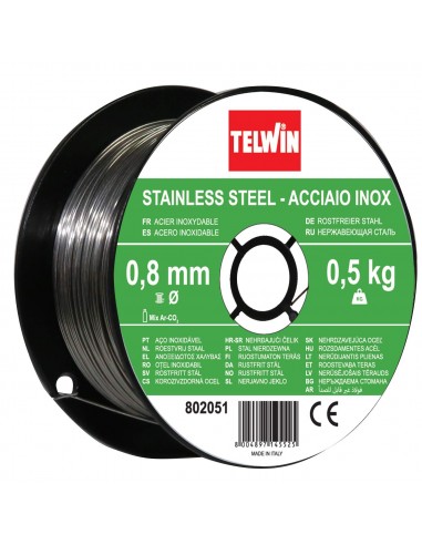 Telwin Bobina Filo Acciaio Inox 0,8 Mm 0,5 Kg