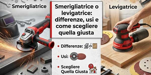 Smerigliatrice o levigatrice: differenze, usi e come scegliere quella giusta